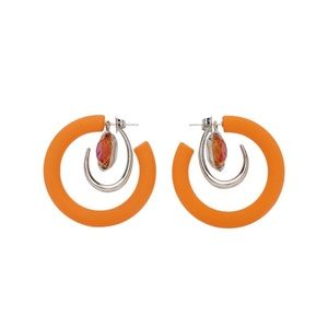 Mounser brand new silver and orange earrings